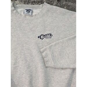 Vintage Cheers Boston Sweatshirt Men's Large‎ Gray Lee Ultraweight Made In USA